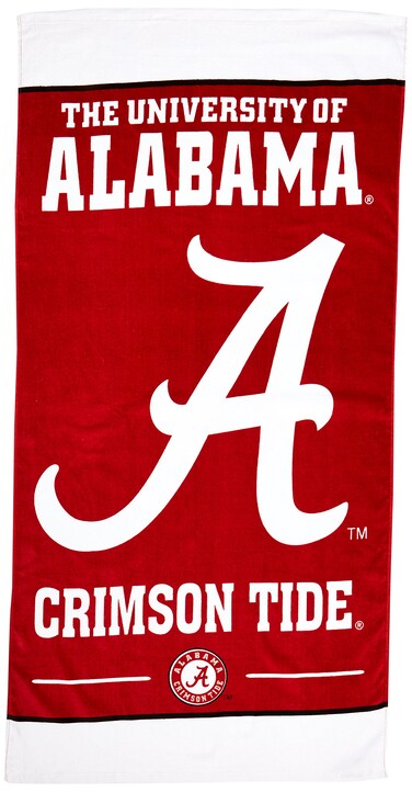 WinCraft NCAA University of Alabama A1860015 Fiber Beach Towel, 9 lb/30" x 60