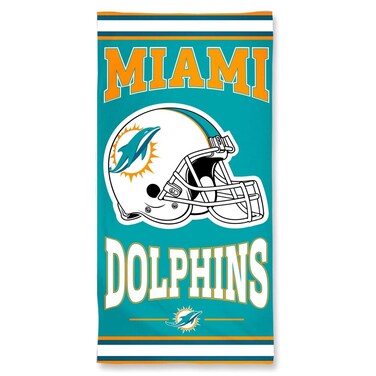 WinCraft NFL Miami Dolphins A1875015 Fiber Beach Towel, 9 lb/30" x 60
