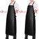 2 Pack Waterproof Rubber Vinyl Apron 40 Inch Chef Aprons for Men Heavy Duty Chemical Work Apron Extra Long Grilling Aprons with Adjustable Bib Apron for Dishwashing Lab Butcher Cooking Kitchen Black