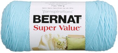 Bernat Super Value Yarn, 7 oz, Gauge 4 Medium Worsted, Cool Blue
