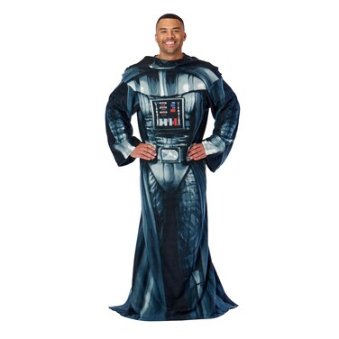 STAR WARS Comfy Throw Blanket with Sleeves, Adult-48 x 71 Inches, Being Darth Vader