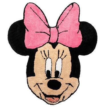 Jay Franco Disney Minnie Mouse Plush Fluffy Accent Rug - 4 x 3 ft Area Rug for Kids Bedroom or Living Room Decor