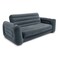 Intex Inflatable Pull-Out Sofa: Velvety Surface, 2-in-1 Valve, Cupholder, 46" x 88" x 26" - Blow-Up Couch and Folding Queen Size Air Mattress Bed