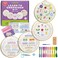 Craftwiz 4-Piece Starter Embroidery Kit for Beginners and Teens with Simple Patterns, Learn 29 Stitches with Hand Embroidery Kit