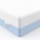 Dourxi Crib Mattress, Dual Sided Comfort Memory Foam Toddler Bed Mattress, Triple-Layer Breathable Premium Baby Mattress for Infant and Toddler w/Removable Outer Cover - White&amp;Blue