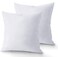 QUBA LINEN 18 x 18 Throw Pillow Insert - Pack of 2 White, Down Alternative Pillow Inserts for Decorative Pillow Covers, Throw Pillows for Bed, Couch Pillows for Living Room (Pack of 2)