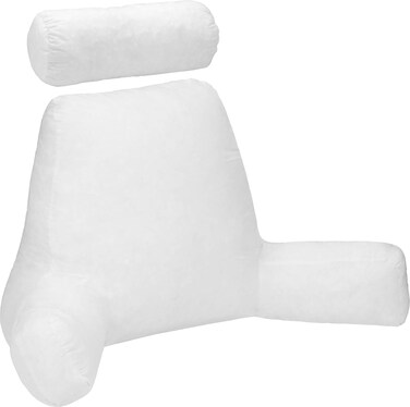 Husband Pillow Medium Insert Shell ONLY - Gel Fiber-Fill Stuffed Shell Bedrest Pillow Replacement Shell - NO Cover - Bed Rest Gel Fiber-Fill Shell for Reading Pillow with Zipper