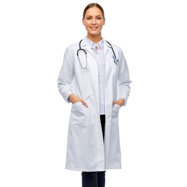 Magnus Care Professional Lab Coat for Women &amp; Men, White Unisex Labcoat, Cotton Poly Medical Doctor Nurse Med Laboratory Coat