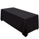 Surmente Black Tablecloth 90 x 132-inch Rectangular Polyester Table Cloth for Weddings, Banquets, or Restaurants