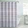 French Connection Medium Gray Shower Curtains - 13 Piece Dobby Set with 12 Rustproof Metal Hooks - Hotel Quality &amp; Machine Washable, Standard Size 72x72, Medium Grey