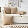 Home Brilliant Burlap Pillow Covers Set of 4 Lined Linen Square Throw Pillow Case Cushion Covers for Sofa Couch Bench Living Room Holiday Decor, 18x18 inch, Natural Linen, Set of 4