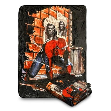 Marvel Bazillion Dreams Spider-Man Morbious Most Wanted Fleece Softest Throw Blanket  Measures 60 x 45 Inches