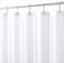 Biscaynebay Hotel Quality Fabric Shower Curtain Liners 72" X 72", White Water Resistant Bathroom Curtains Rust Resistant Grommets Weighted Bottom Hem Machine Washable