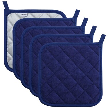 Pot Holders Clearance for Kitchen Heat Resistant Potholder, Hot Pads, Trivet for Cooking and Baking (5, Dark Blue)