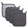 Joyhalo 4 Pack Pot Holders for Kitchen Clearance, Hot Pads for Kitchen, Countertops, Oven Pot Holders Bulk, Potholders Sets for Kitchens Heat Resistant, Grey