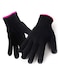AFT90 2 Heat Resistant Glove for Hair Styling, Curling Iron, Flat Iron and Curling Wand, Black, Pink Edge