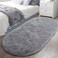 LOCHAS Fluffy Bedroom Rug 2.6' x 5.3', Shaggy Area Rug for Bedroom Bedside, Soft Oval Throw Rugs Carpet for Living Room Kids Girls Home Decor