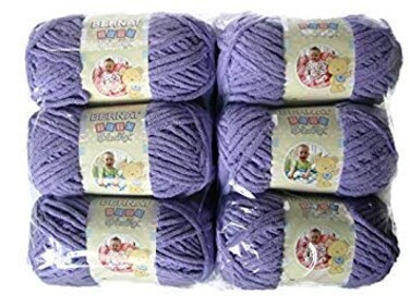 BERNAT Baby Blanket Yarn, 3.5oz, 6-Pack (Lilac)