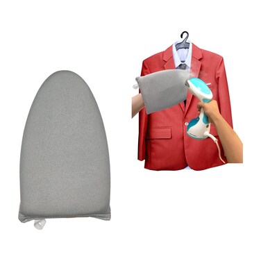 Garment Steamer Ironing Glove with Finger Loop, Heat Resistant Waterproof Ironing Mitt for Heat Resistan Handheld Steamer, Garment Steamer Accessories for Clothes (Grey)