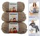 Bernat Softee Chunky Yarn Bundle Super Bulky #6, 3 Skeins, Soft Taupe