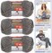 Bernat Softee Chunky Yarn Bundle Super Bulky #6, 3 Skeins True Grey 28044