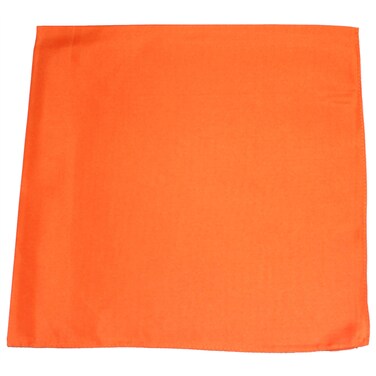 Mechaly Plain 100% Cotton X-Large Bandana - 27 x 27 Inches (Orange)