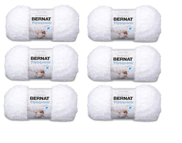 (6 Pack) Bernat Pipsqueak Yarn - Whitey White