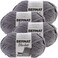 Bernat Dark Grey, Blanket Big Ball Yarn, Multipack of 4, 4 Pack