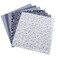 7pcs 50x50cm Cotton Fabrics DIY Floral Dots Assorted Pre-Cut Quarters Bundle Patchwork Home Textile for Sewing Quilting(Blue)