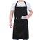 Will Well Chef Apron for Men and Women Professional for Cooking With Pockets - Adjustable - Bib Aprons - Water &amp; Oil Resistant - 1 Pack, Black