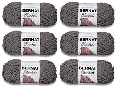 Bernat Blanket Yarn - 6 Pack (Dark Grey)