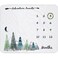 Yoothy Baby Monthly Milestone Blanket for Boy Girl Gender Neutral Gift for Baby Shower, Mountain Blanket for Newborn Picture, Wreath &amp;12 Stickers Included, Soft Flannel Blanket 45''x40''