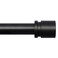 Byondeth Curtain Rods for Windows 16 to 144 Inches Adjustable Length 1 Inch Diameter Window Curtain Rod with Aluminium Finials, Black