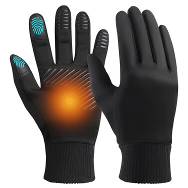 FEWTUR Winter Gloves for Men and Women in Cold Weather - Waterproof Touchscreen Gloves for Running Hiking Bike, Water Proof Snow Warm Gloves Touch Screen for Biking Driving Soccer