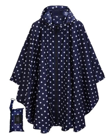POWINSUN Fashion Hooded Rain Poncho Waterproof Raincoat Jacket with Pocket for Women/Men/Adult