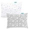 Biloban Organic Cotton Toddler Pillowcase 2 Pack, (Pillowcase Only) Kids Pillowcase for Sleeping Fit Pillow Sized 13"x 18" or 14"x19", Envelope Travel Pillowcase for Girl Boy, Gray Heart &amp; White Star
