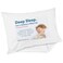 ZPECC Toddler Pillow with Pillowcase - 13 x 18 Organic Pillows for Sleeping, Soft Breathable Small Kids Pillow for Crib, Toddler Bed, Travel, White Stripe (Intended for Age 2 and up)