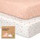 Pack and Play Sheets Fitted, 2-Pack Mini Crib Sheets - Pack N Play Sheets, Fitted Crib Sheet for Pack and Play Mattress, Playard Baby Crib Sheets, Crib Sheets Neutral for Boys, Girls (Butterflies)