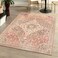 JONATHAN Y MDP307B-4 Petras Modern Ornate Medallion Indoor Area-Rug Vintage Glam Bohemian Easy-Cleaning Bedroom Kitchen Living Room Non Shedding, 4 X 6, Brown