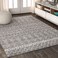 JONATHAN Y MOH209B-4 Izil Moroccan Beni Souk Indoor Farmhouse Area-Rug Bohemian Minimalistic Geometric Easy-Cleaning Bedroom Kitchen Living Room Non Shedding, 4 X 6, Gray,Cream