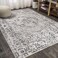 JONATHAN Y BMF110A-8 Denia Ornate Geometric Medallion Indoor Area-Rug Bohemian Floral Easy-Cleaning High Traffic Bedroom Kitchen Living Room Non Shedding, 8 X 10, Dark Gray
