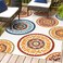 JONATHAN Y AMC106A-4 Circus Medallion High-Low Indoor Outdoor Area Rug Bohemian Floral Easy Cleaning High Traffic Bedroom Kitchen Backyard Patio Porch Non Shedding, 4 X 6, Red/Blue