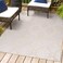 JONATHAN Y SBH108A-8 Duwun High-Low Pile Ogee Trellis Tone-on-Tone Indoor Outdoor Area Rug Bohemian Geometric Easy Cleaning Bedroom Kitchen Backyard Patio Non Shedding, 8 ft x 10 ft, Beige/Gray
