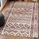 JONATHAN Y MOH503A-5 Amanar Tribal Geometric Indoor Area-Rug, Bohemian, Vintage, Southwestern Easy-Cleaning,Bedroom,Kitchen,Living Room,Non Shedding, Brown/Ivory, 5 X 8