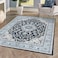 JONATHAN Y MDP503D-5 Palmette Modern Floral Indoor Area-Rug Bohemian Vintage Easy-Cleaning Bedroom Kitchen Living Room Non Shedding, 5 X 8, Navy/Blue