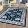 JONATHAN Y MDP505E-4 Cherie French Cottage 4 ft. x 6 ft. Area Rug, Vintage, Bohemian, Transitional, Traditional, Office, Living Room, Family Room, Dining Room, Bedroom, Navy/Ivory