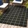 JONATHAN Y SMB200B-3 Grid Modern Squares Indoor Outdoor Modern Contemporary Transitional Area Rug,High Traffic,Kitchen,Living Room,Backyard,Non Shedding,3 X 5,Black/Cream