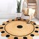 JONATHAN Y RNF109A-4R Aurora Two-Tone Jute Hippy Circle Medallion Indoor Area -Rug, Cottage, Coastal, Bohemian Easy -Cleaning,Bedroom,Kitchen,Living Room,Non Shedding, Black/Natural, 4' Round