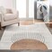 JONATHAN Y WSH311A-8 Kallax Geometric Modern Low-Pile Machine-Washable Area Rug, Contemporary, Modern, Geometric for Bedroom, Kitchen, Living Room, Easy-Cleaning, Cream/Terra, 8 ft. x 10 ft.