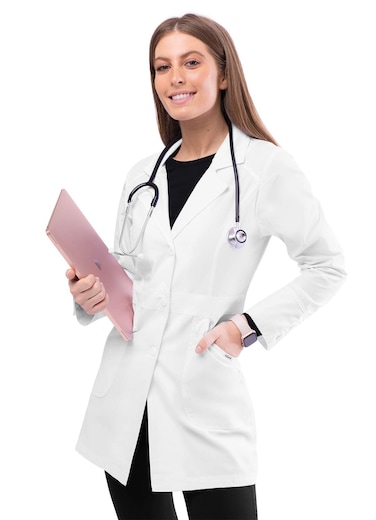 Adar Uniforms, Universal Lab Coats for Women - Perfection 32" Lab Coat - 811 - White - M